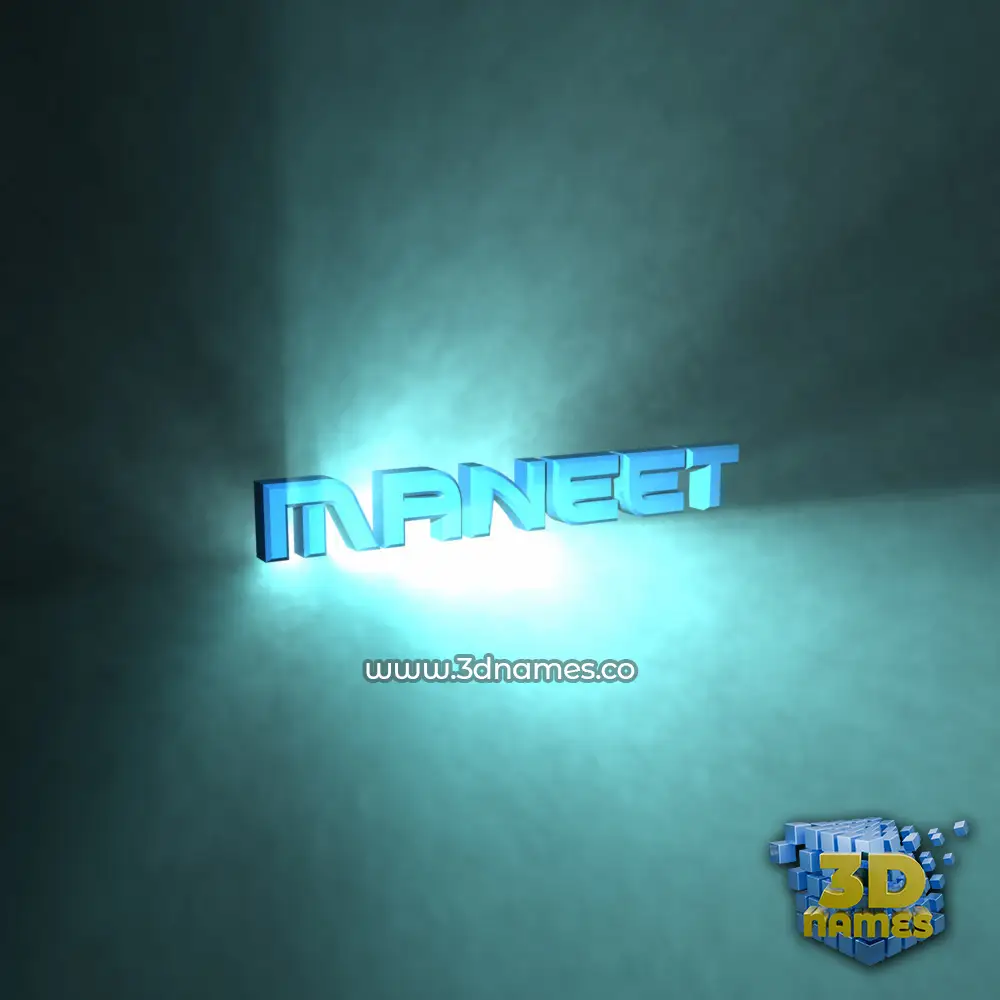 maneet in Light Shine style - 3D name wallpaper
