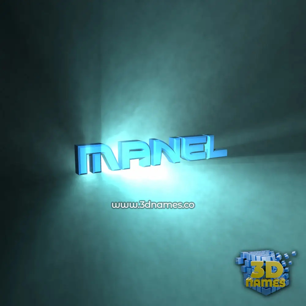 manel in Light Shine style - 3D name wallpaper