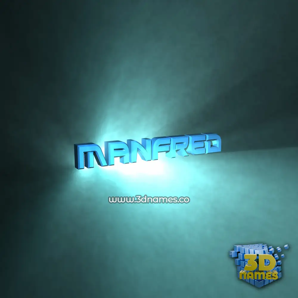 manfred in Light Shine style - 3D name wallpaper