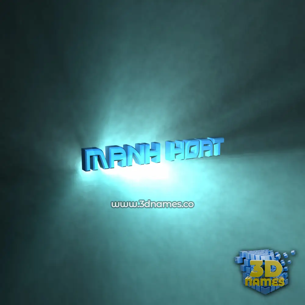 manh hoat in Light Shine style - 3D name wallpaper
