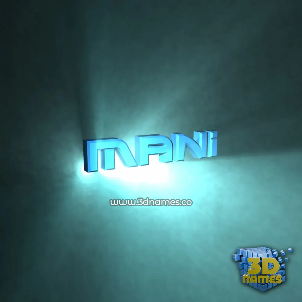 mani in Light Shine style - 3D name wallpaper