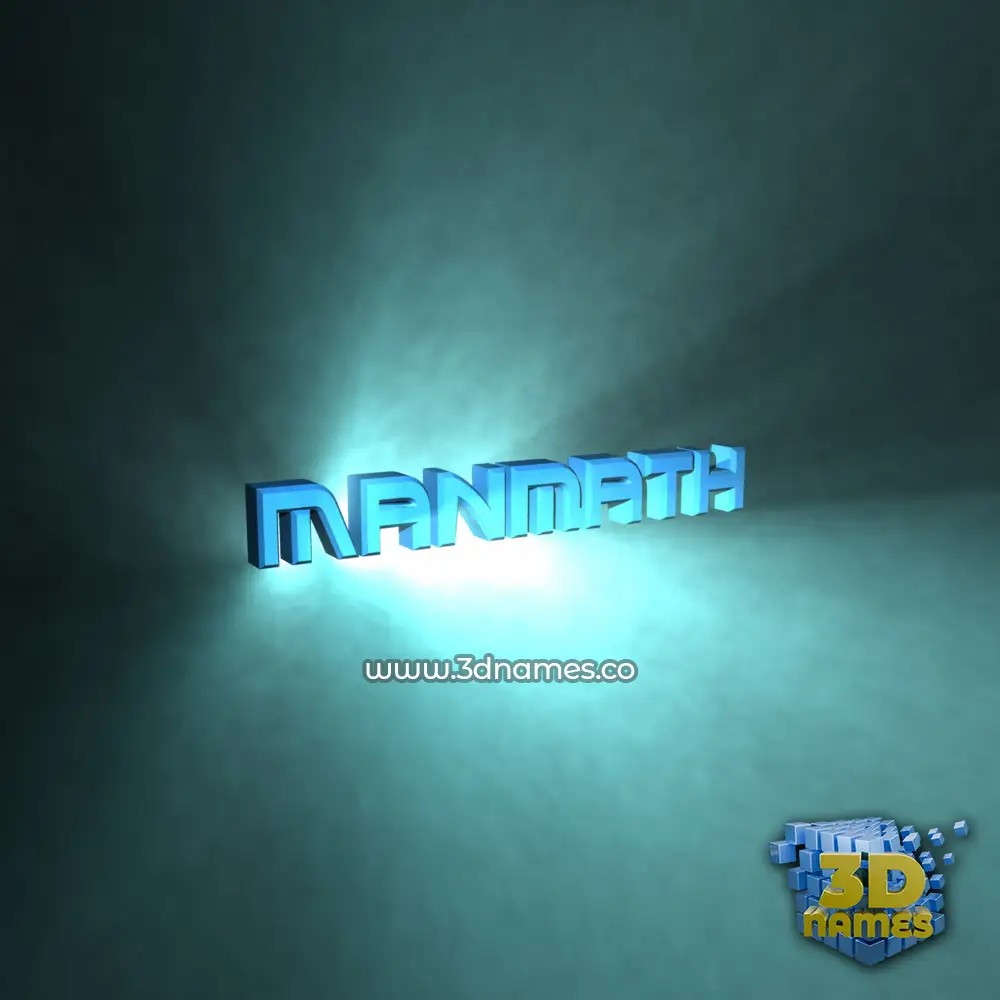 manmath in Light Shine style - 3D name wallpaper