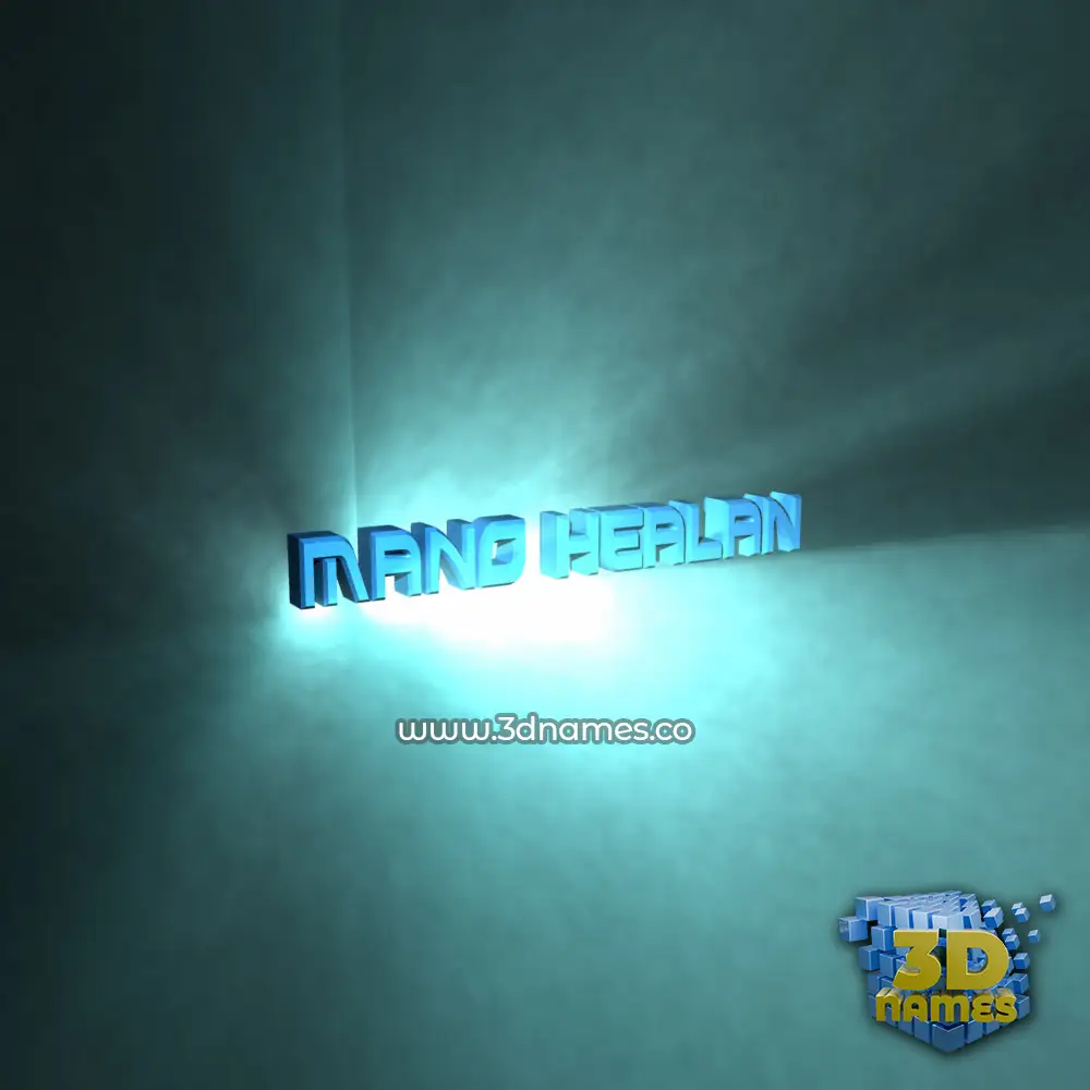 mano healan in Light Shine style - 3D name wallpaper
