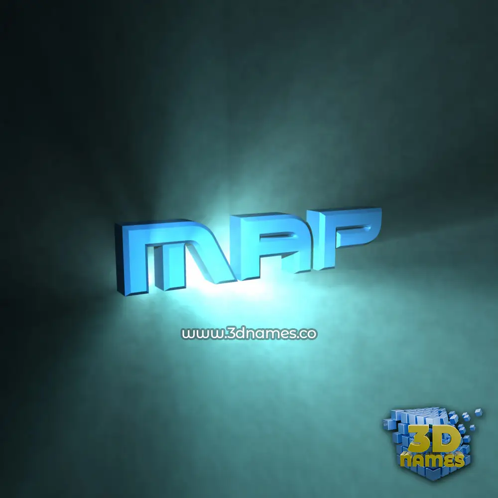 map in Light Shine style - 3D name wallpaper