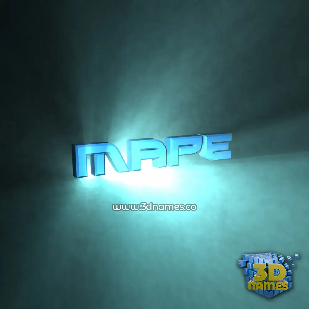 mape in Light Shine style - 3D name wallpaper