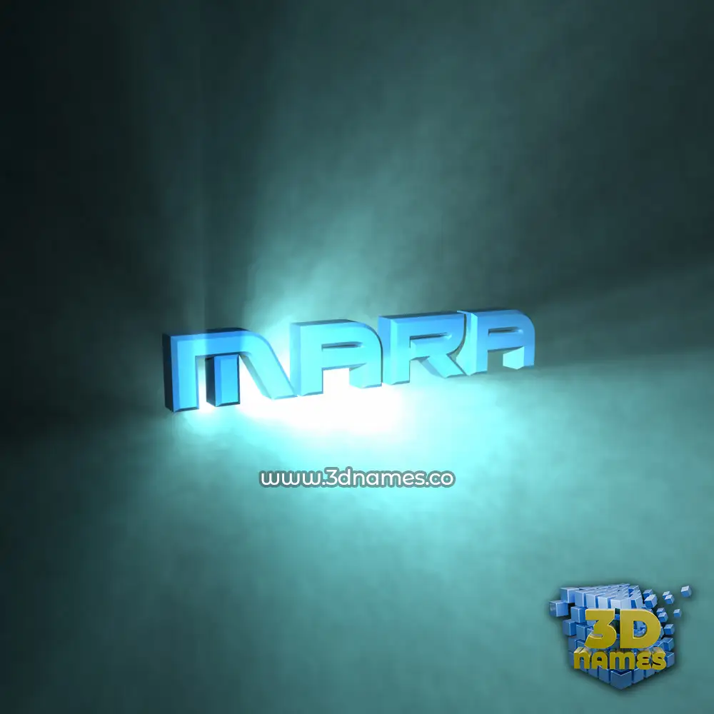 mara in Light Shine style - 3D name wallpaper