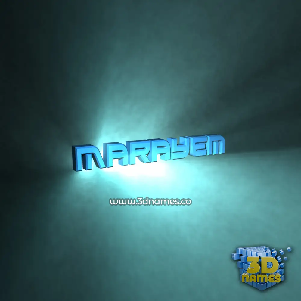 marayem in Light Shine style - 3D name wallpaper