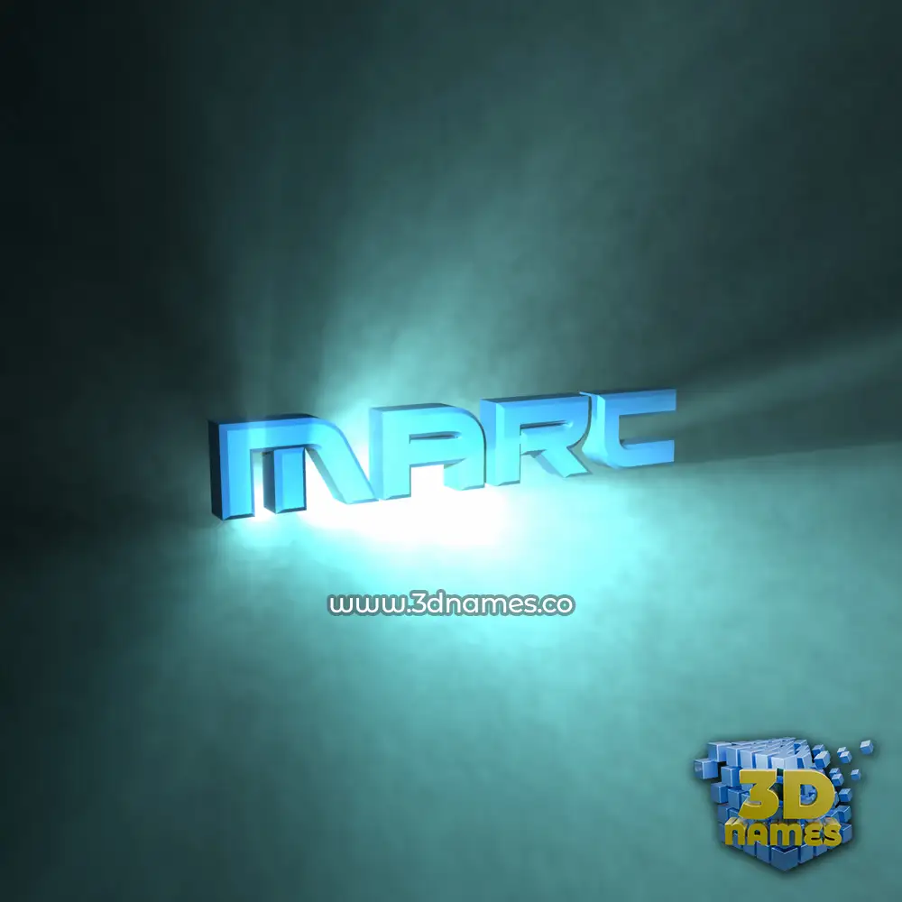 marc in Light Shine style - 3D name wallpaper