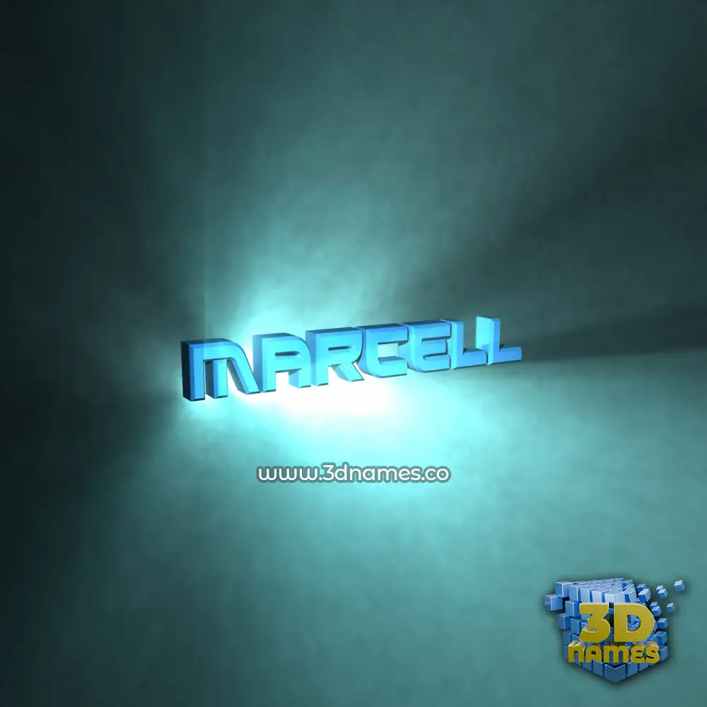 marcell in Light Shine style - 3D name wallpaper