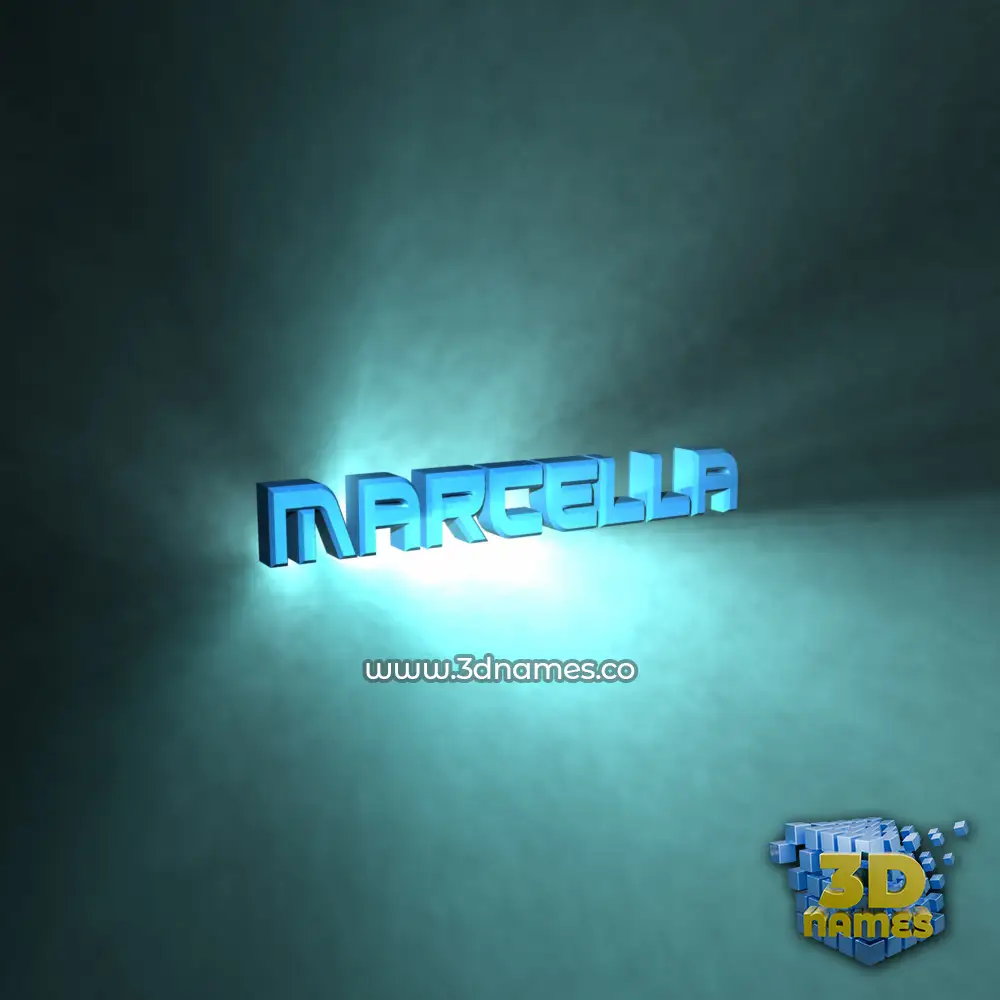 marcella in Light Shine style - 3D name wallpaper