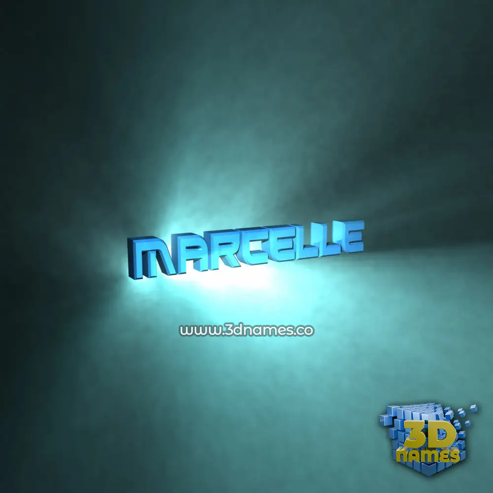 marcelle in Light Shine style - 3D name wallpaper