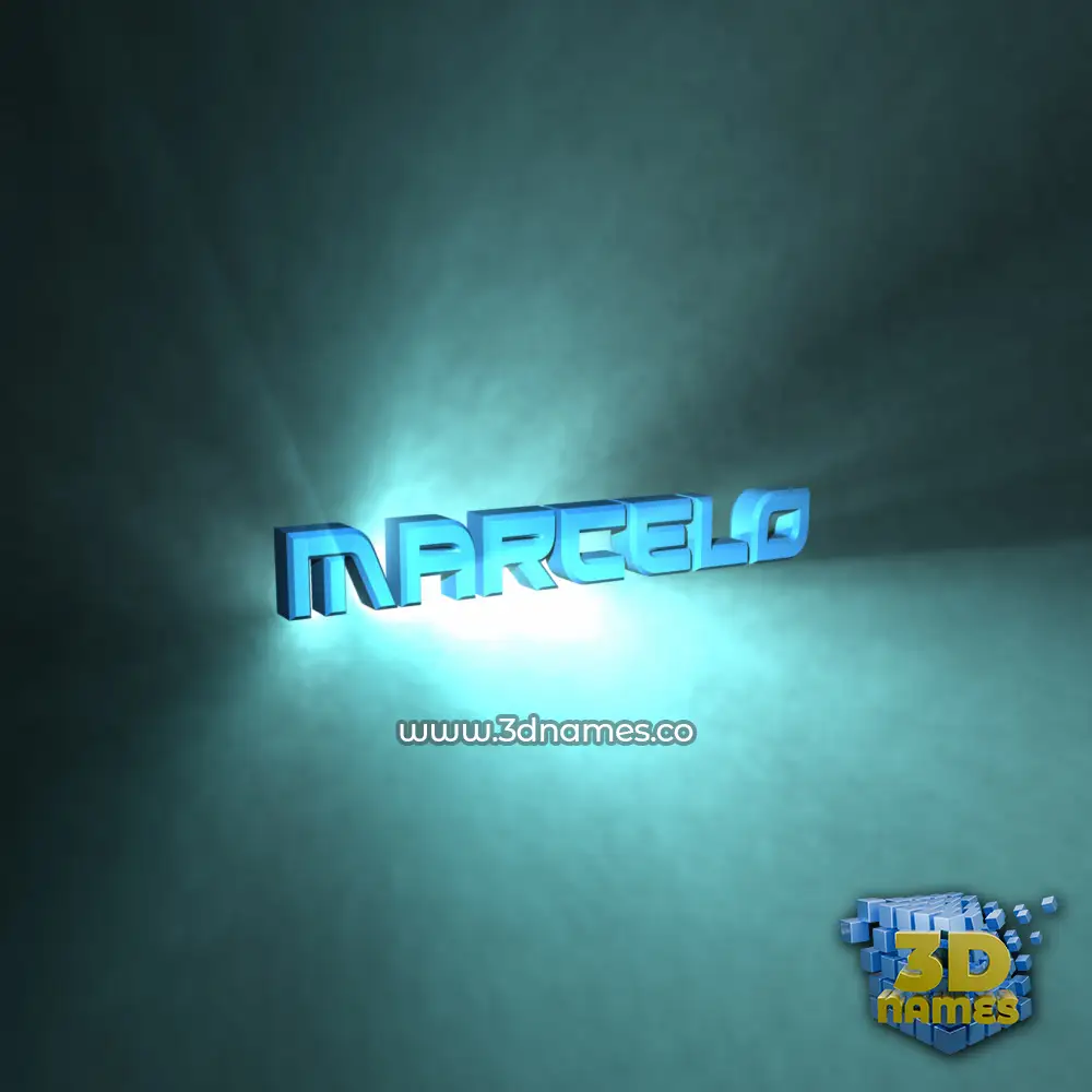 marcelo in Light Shine style - 3D name wallpaper