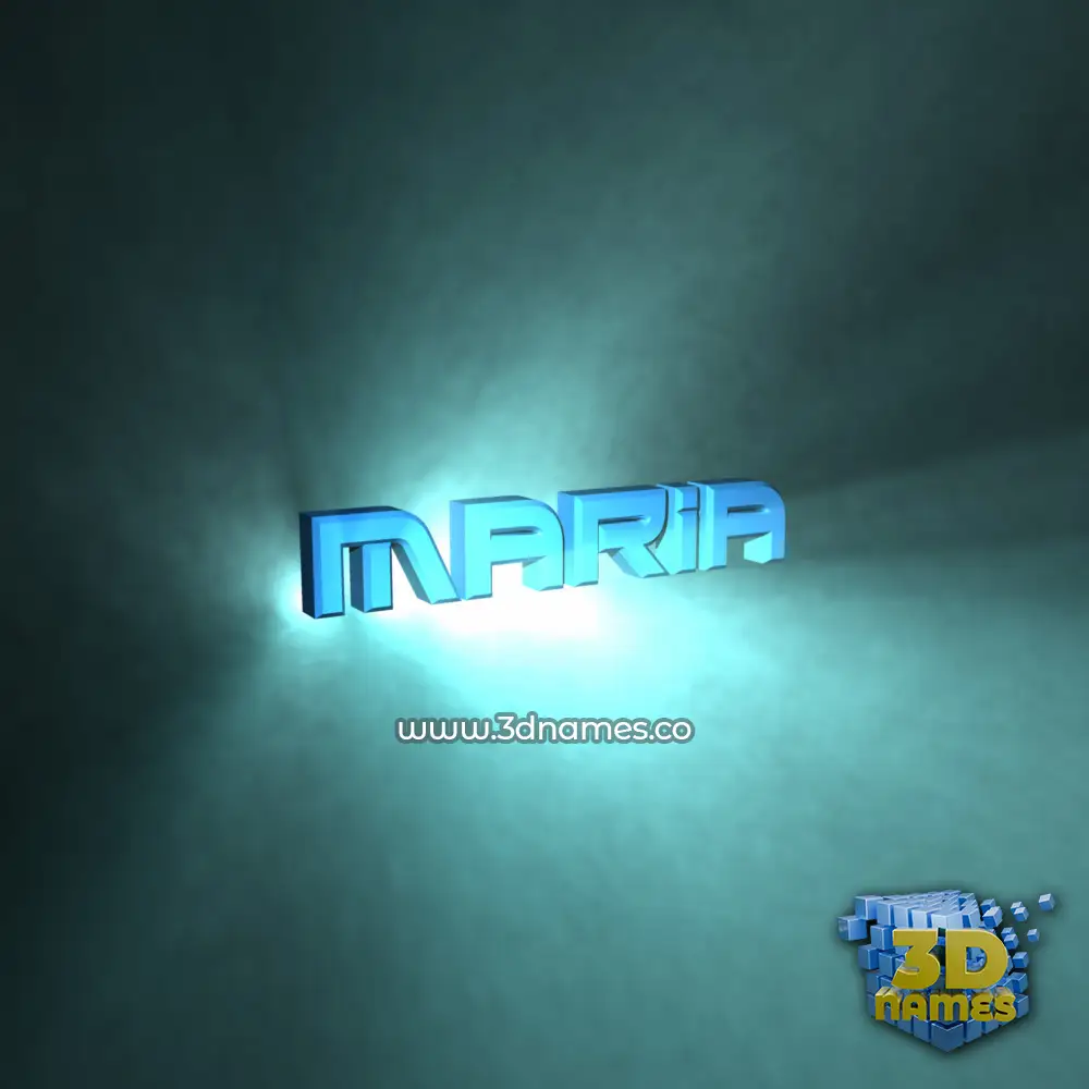 maria in Light Shine style - 3D name wallpaper