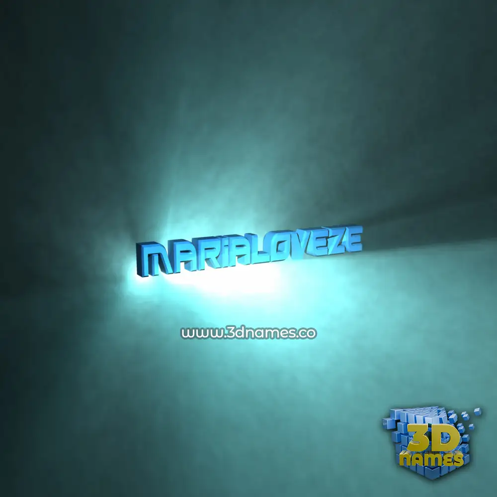 marialoveze in Light Shine style - 3D name wallpaper