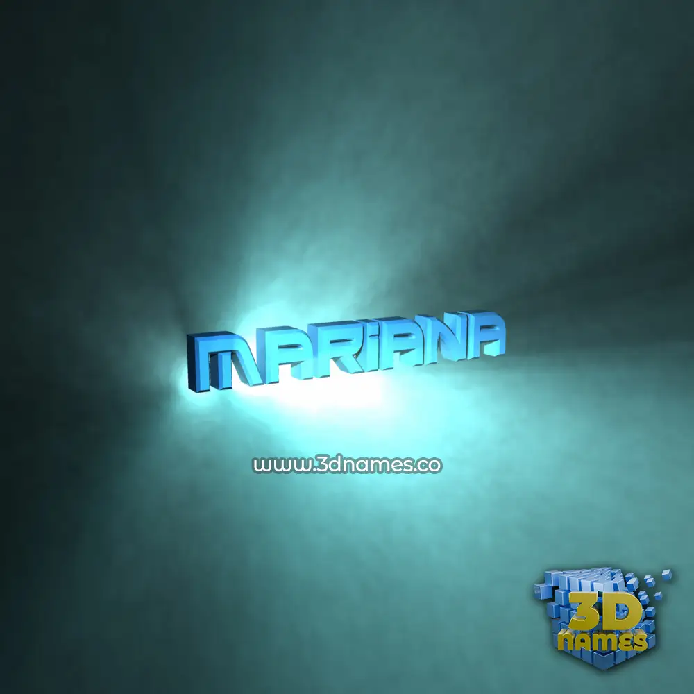 mariana in Light Shine style - 3D name wallpaper