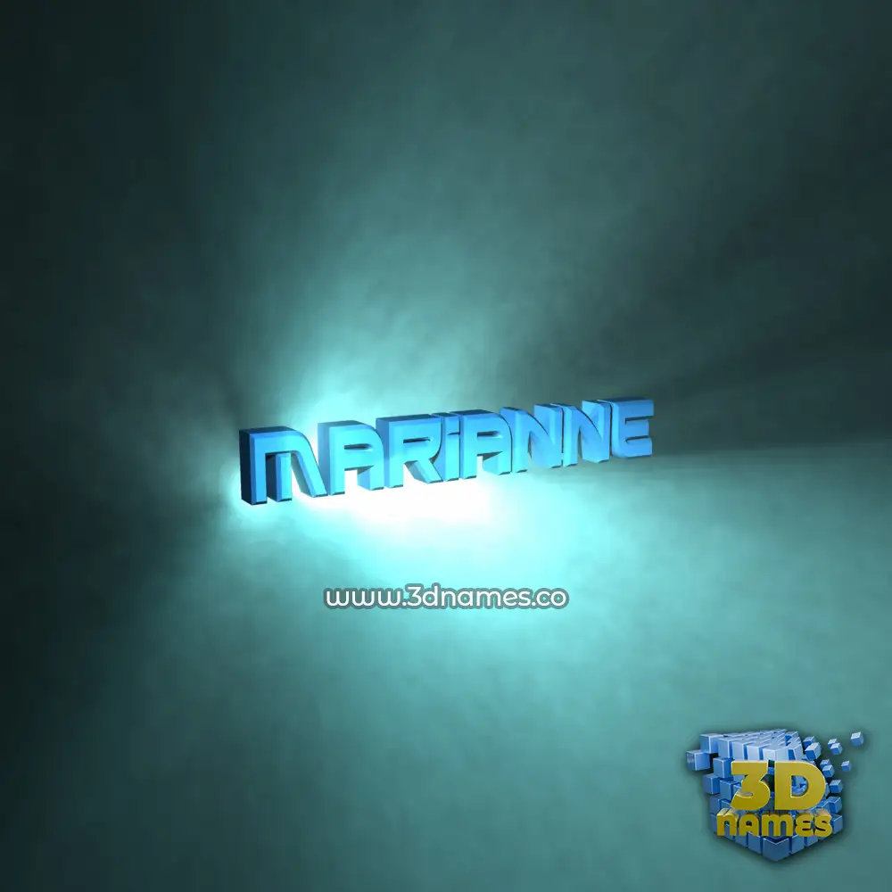 marianne in Light Shine style - 3D name wallpaper