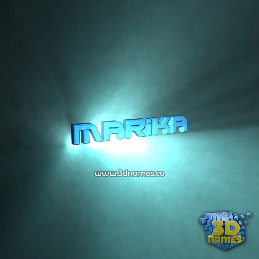 marika in Light Shine style - 3D name wallpaper