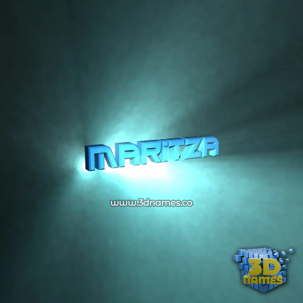 maritza in Light Shine style - 3D name wallpaper