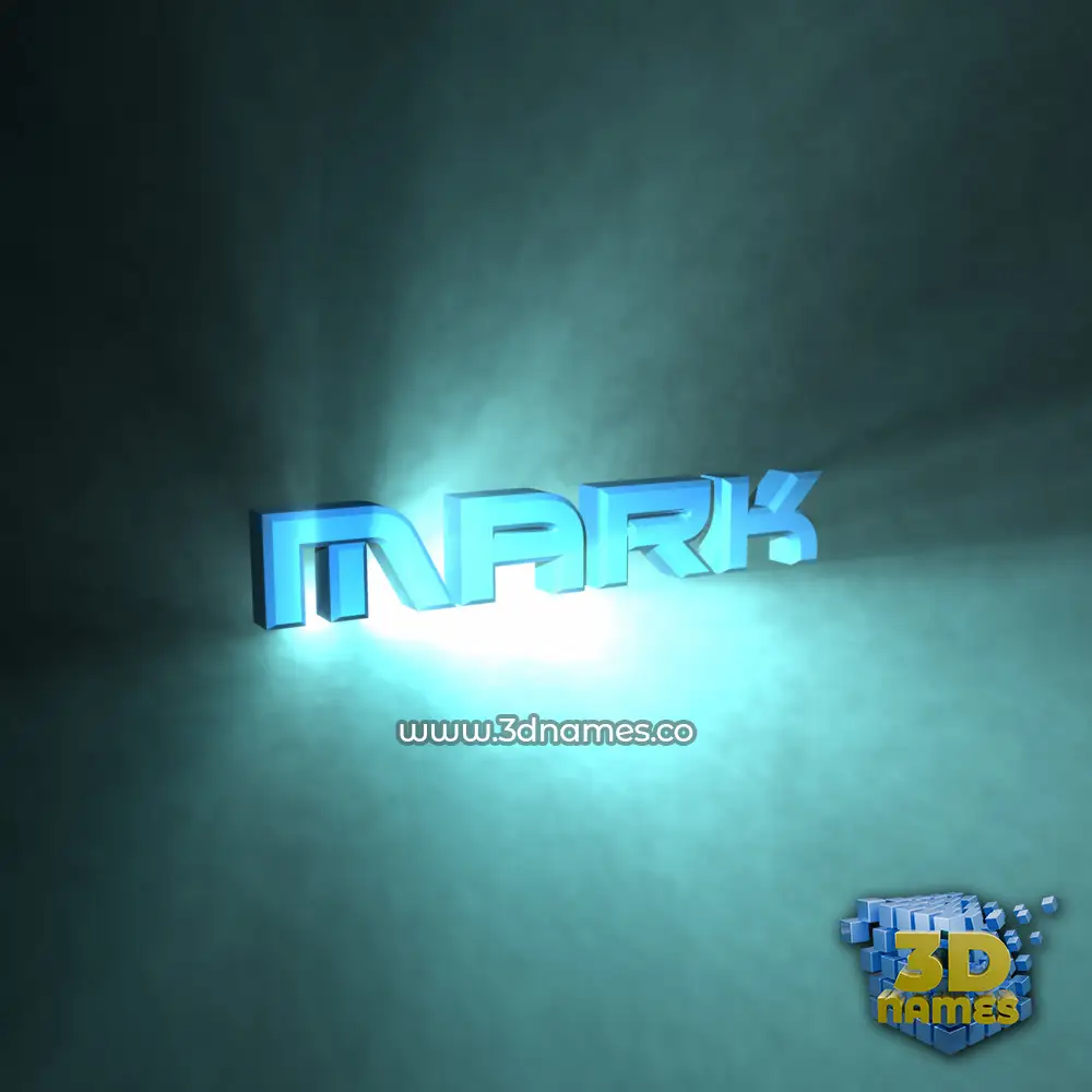 mark in Light Shine style - 3D name wallpaper