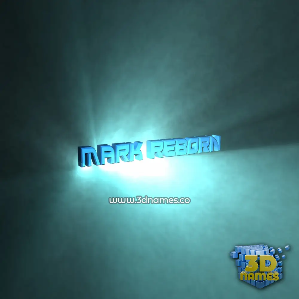 mark reborn in Light Shine style - 3D name wallpaper