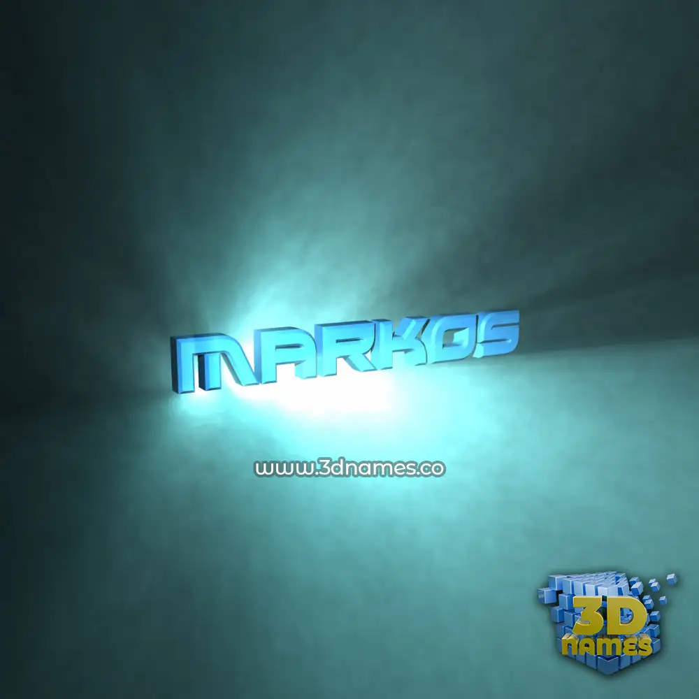 markos in Light Shine style - 3D name wallpaper