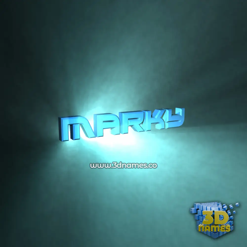 marky in Light Shine style - 3D name wallpaper