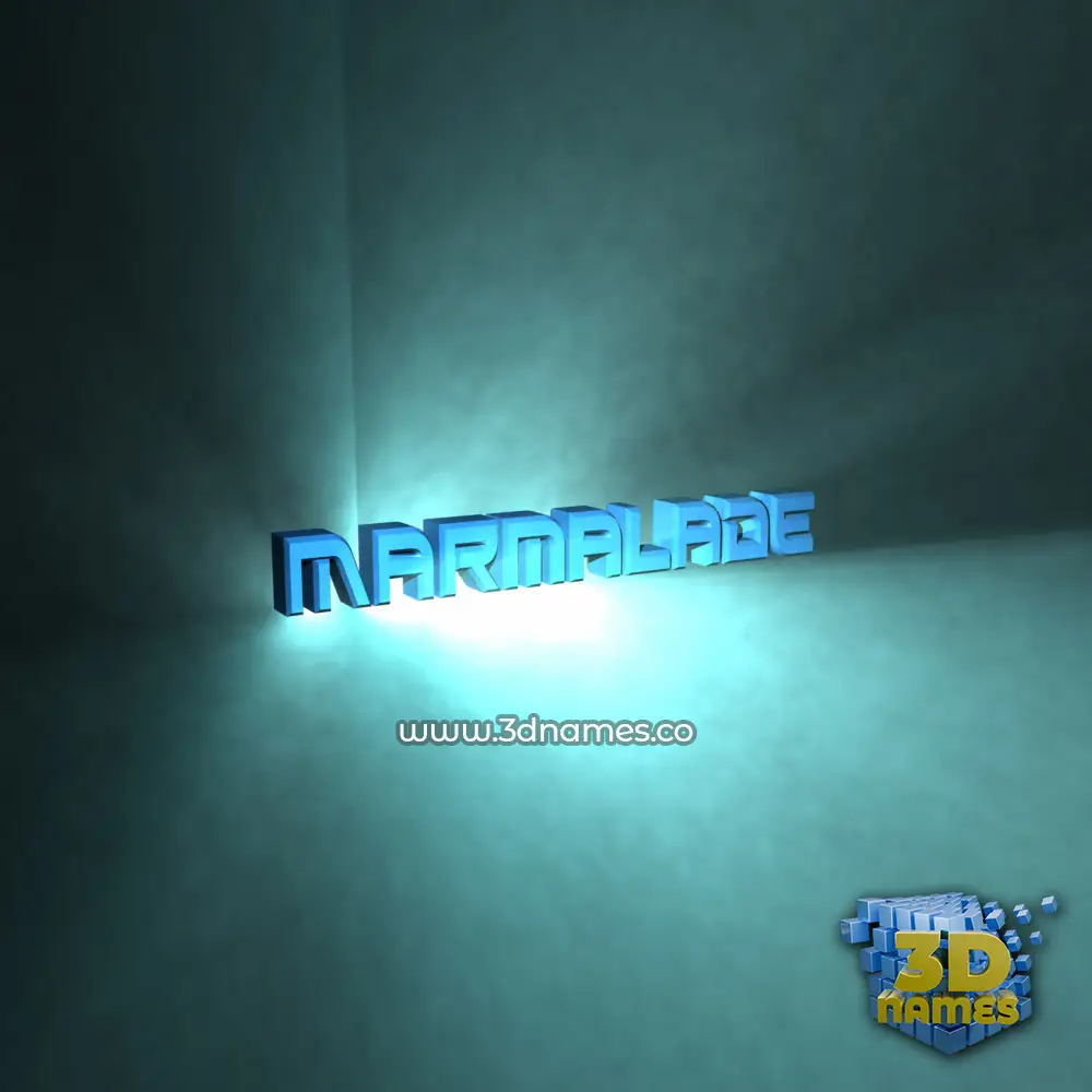 marmalade in Light Shine style - 3D name wallpaper