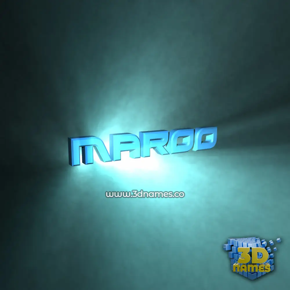 maroo in Light Shine style - 3D name wallpaper