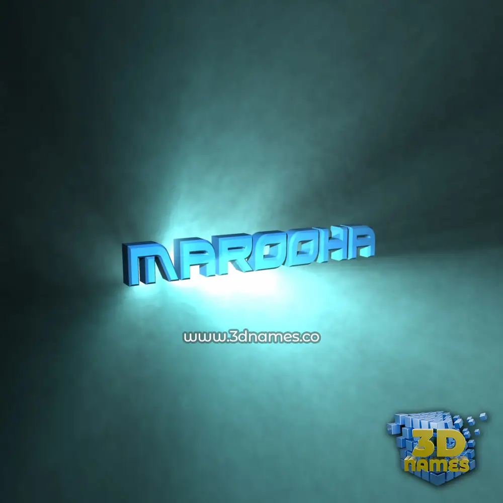 marooha in Light Shine style - 3D name wallpaper