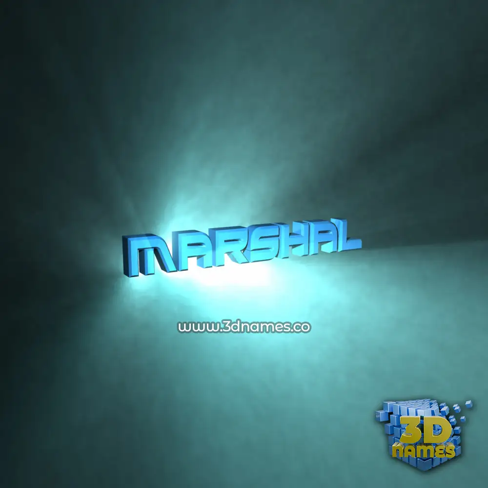 marshal in Light Shine style - 3D name wallpaper