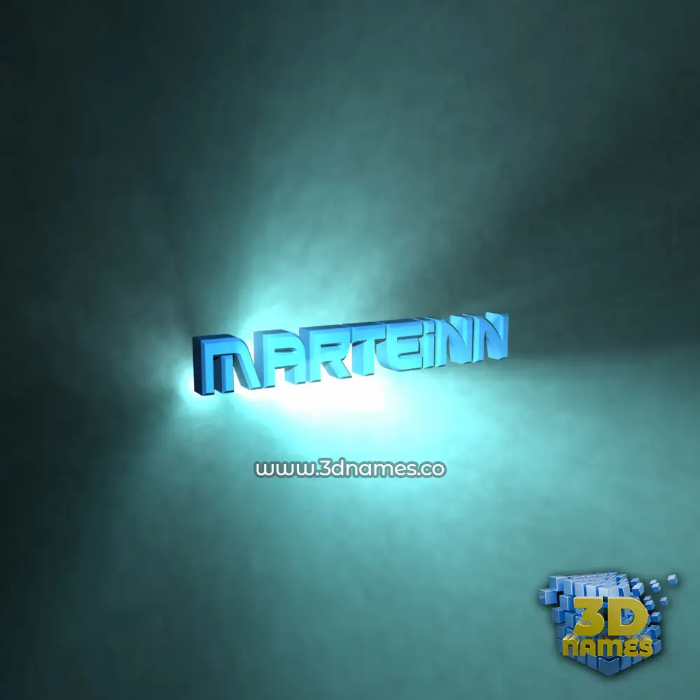 marteinn in Light Shine style - 3D name wallpaper