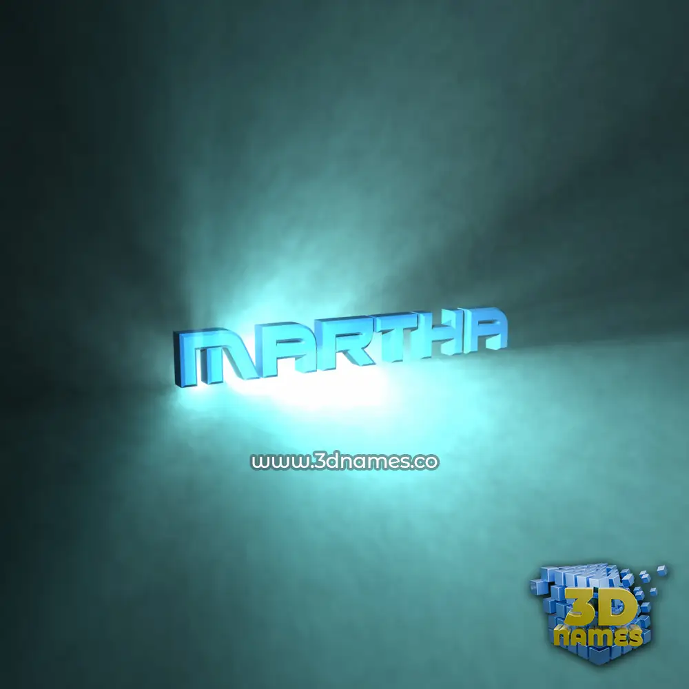 martha in Light Shine style - 3D name wallpaper