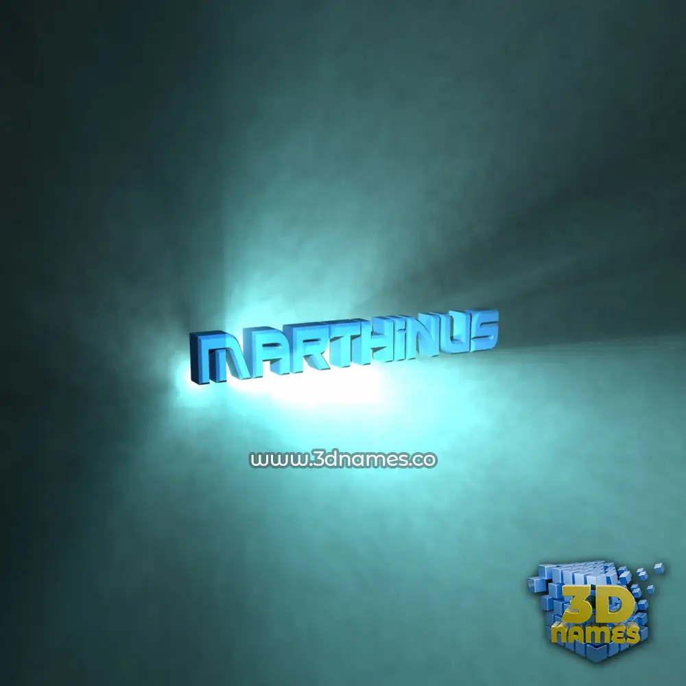 marthinus in Light Shine style - 3D name wallpaper