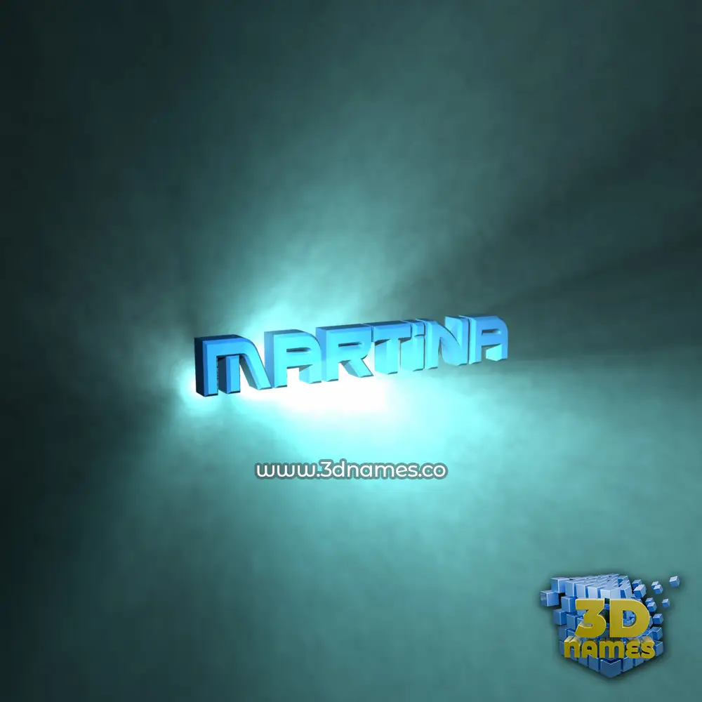 martina in Light Shine style - 3D name wallpaper