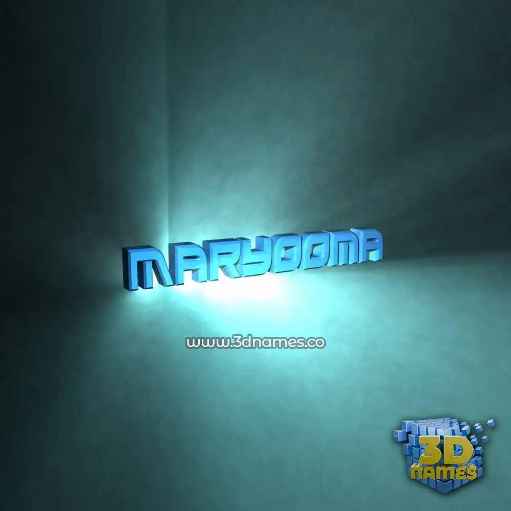 maryooma in Light Shine style - 3D name wallpaper