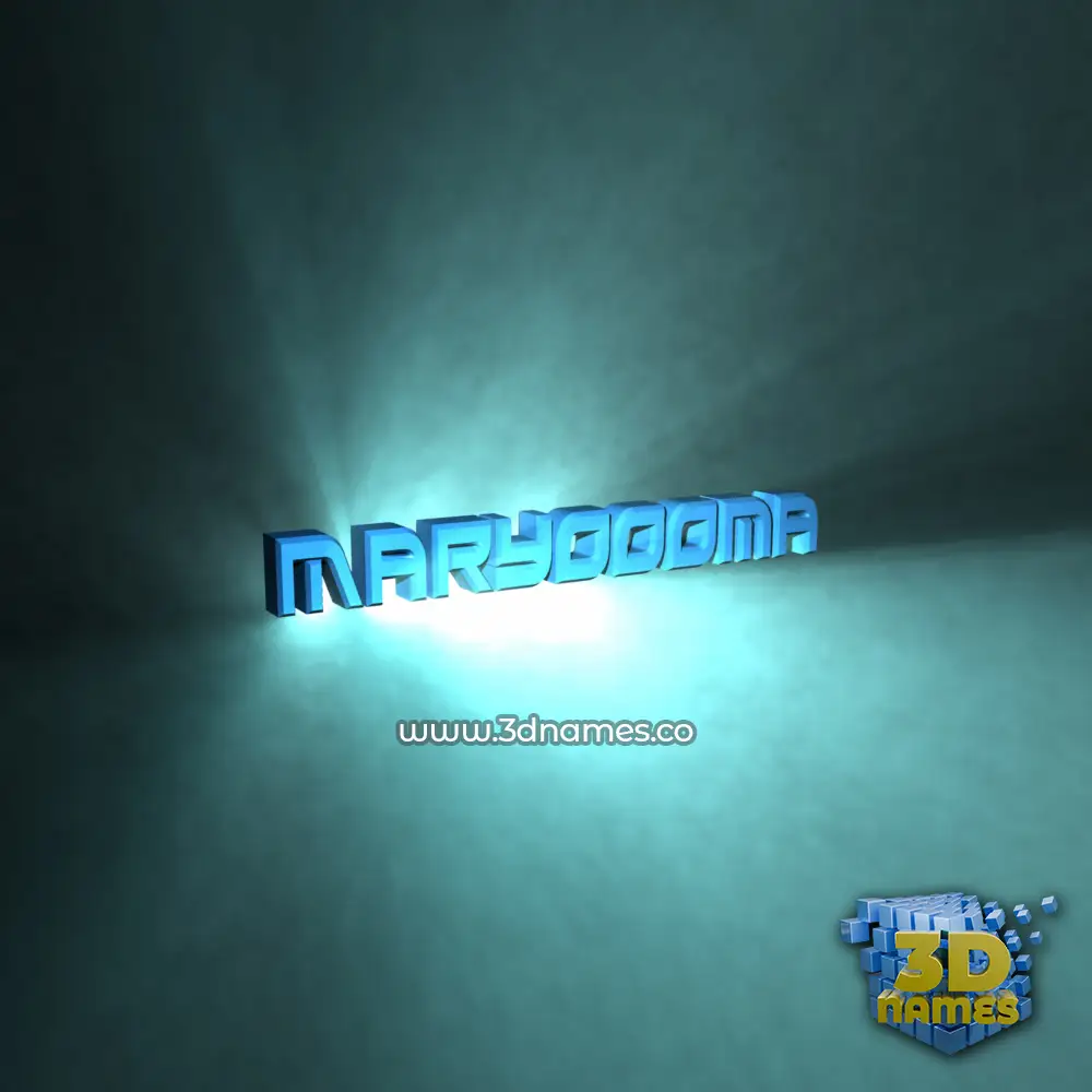 maryoooma in Light Shine style - 3D name wallpaper