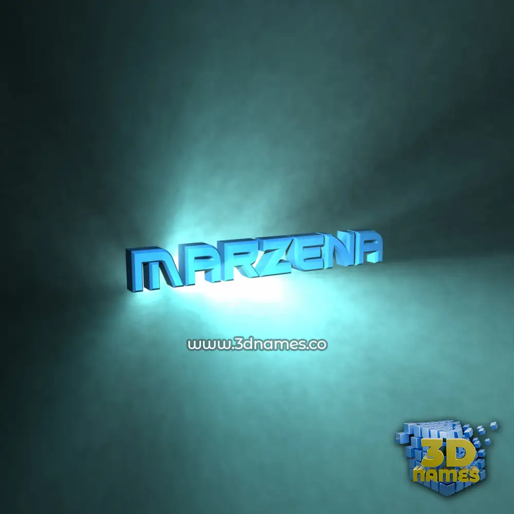 marzena in Light Shine style - 3D name wallpaper