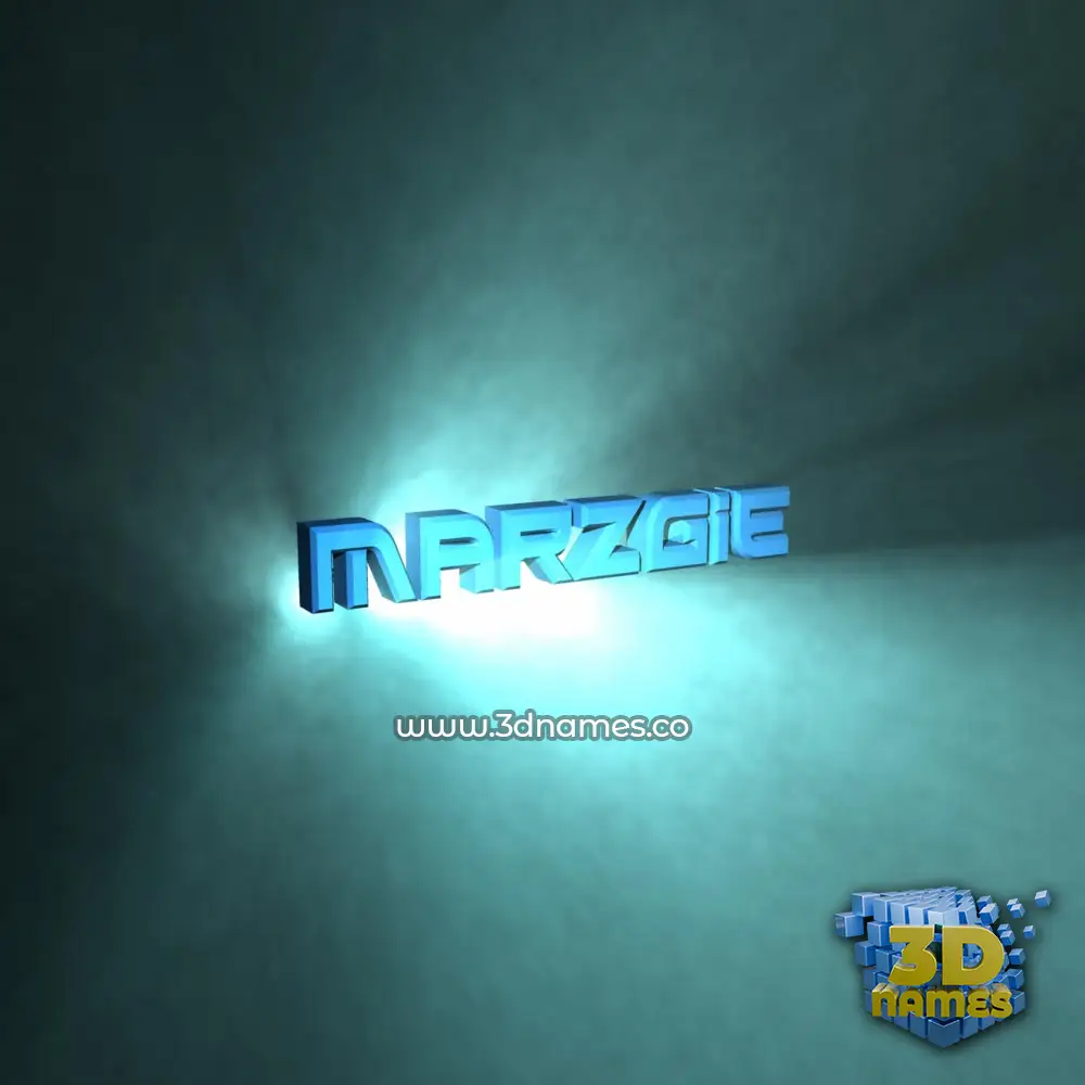 marzgie in Light Shine style - 3D name wallpaper