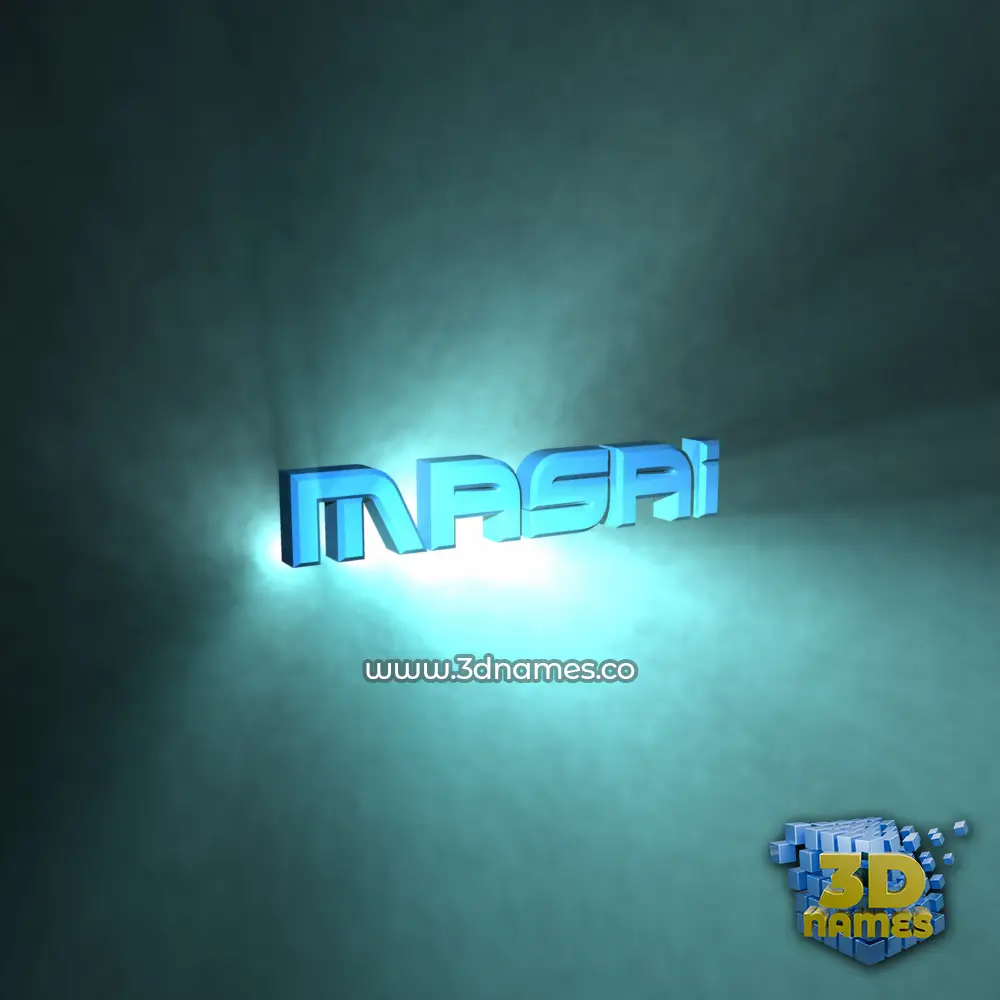 masai in Light Shine style - 3D name wallpaper