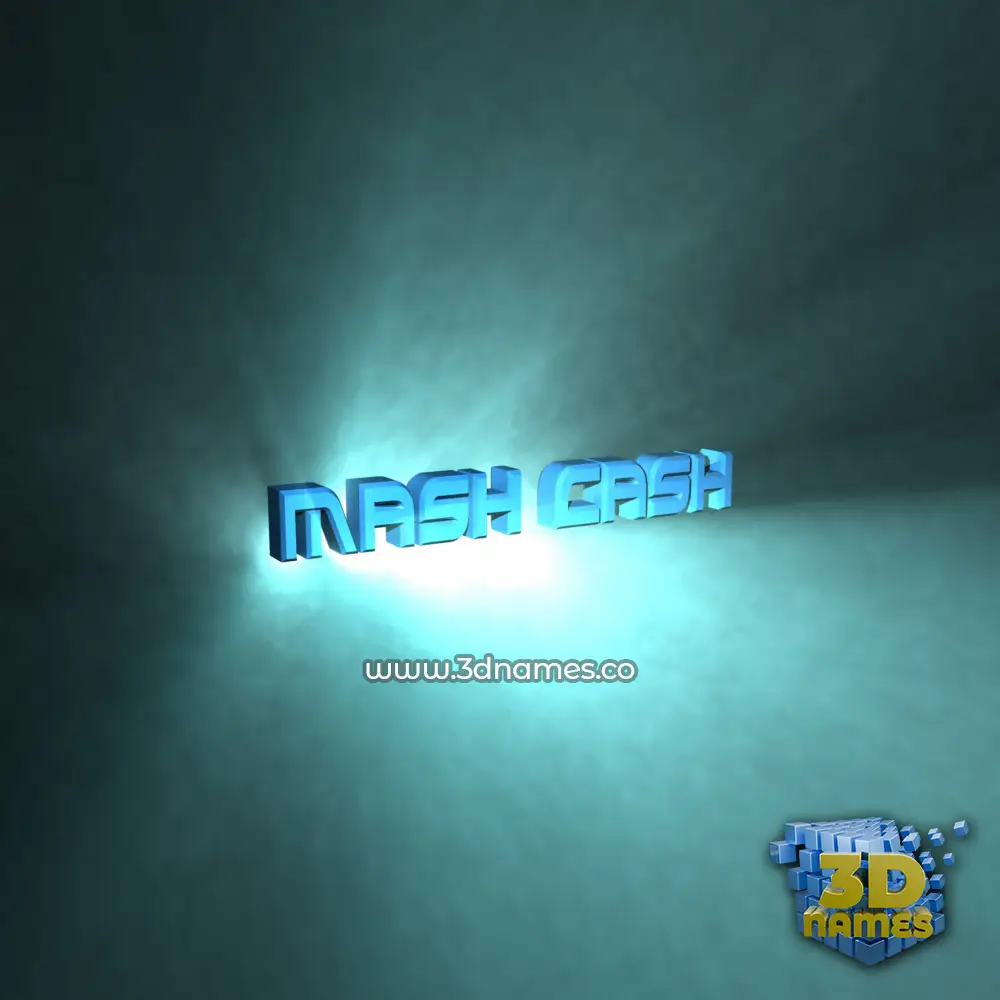 mash cash in Light Shine style - 3D name wallpaper