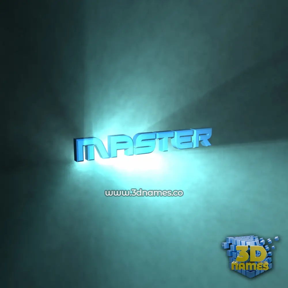 master in Light Shine style - 3D name wallpaper