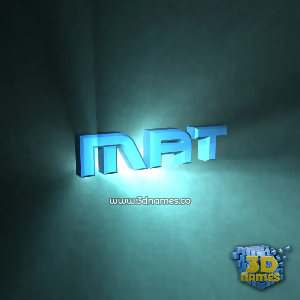 mat in Light Shine style - 3D name wallpaper