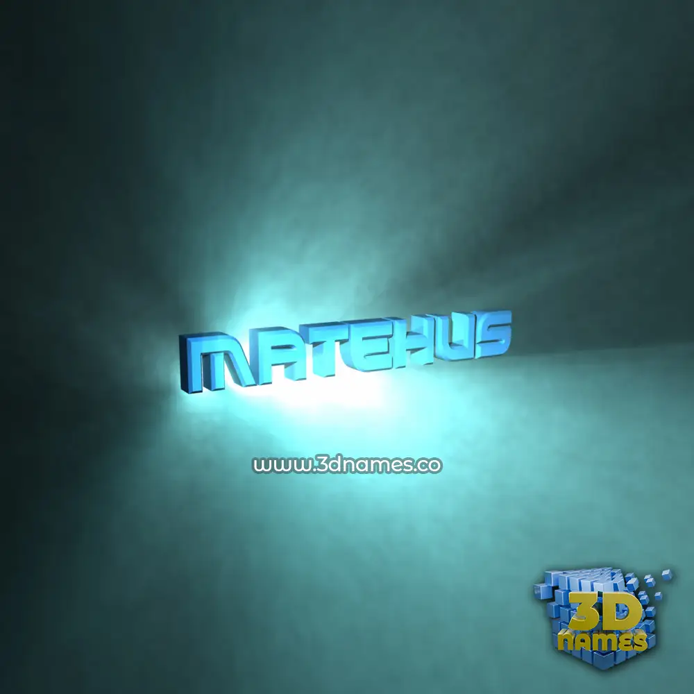 matehus in Light Shine style - 3D name wallpaper