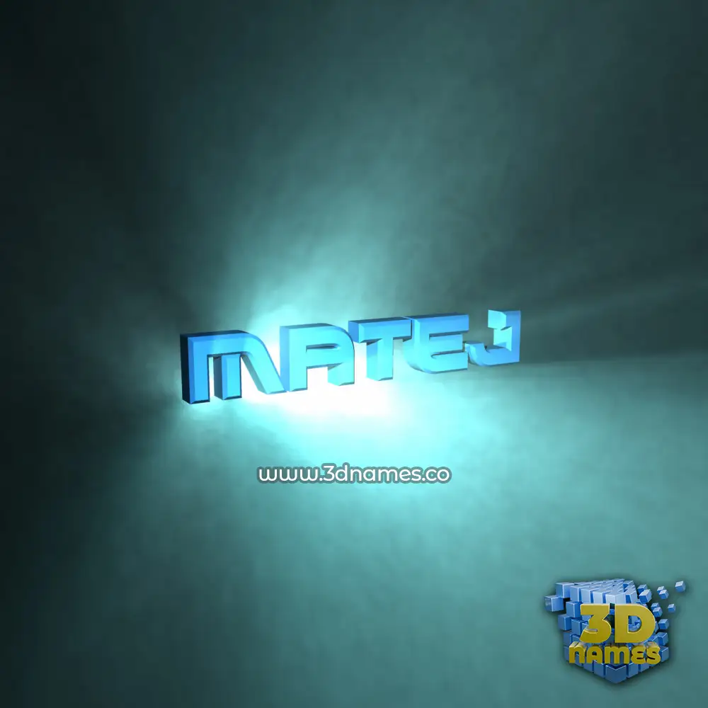 matej in Light Shine style - 3D name wallpaper