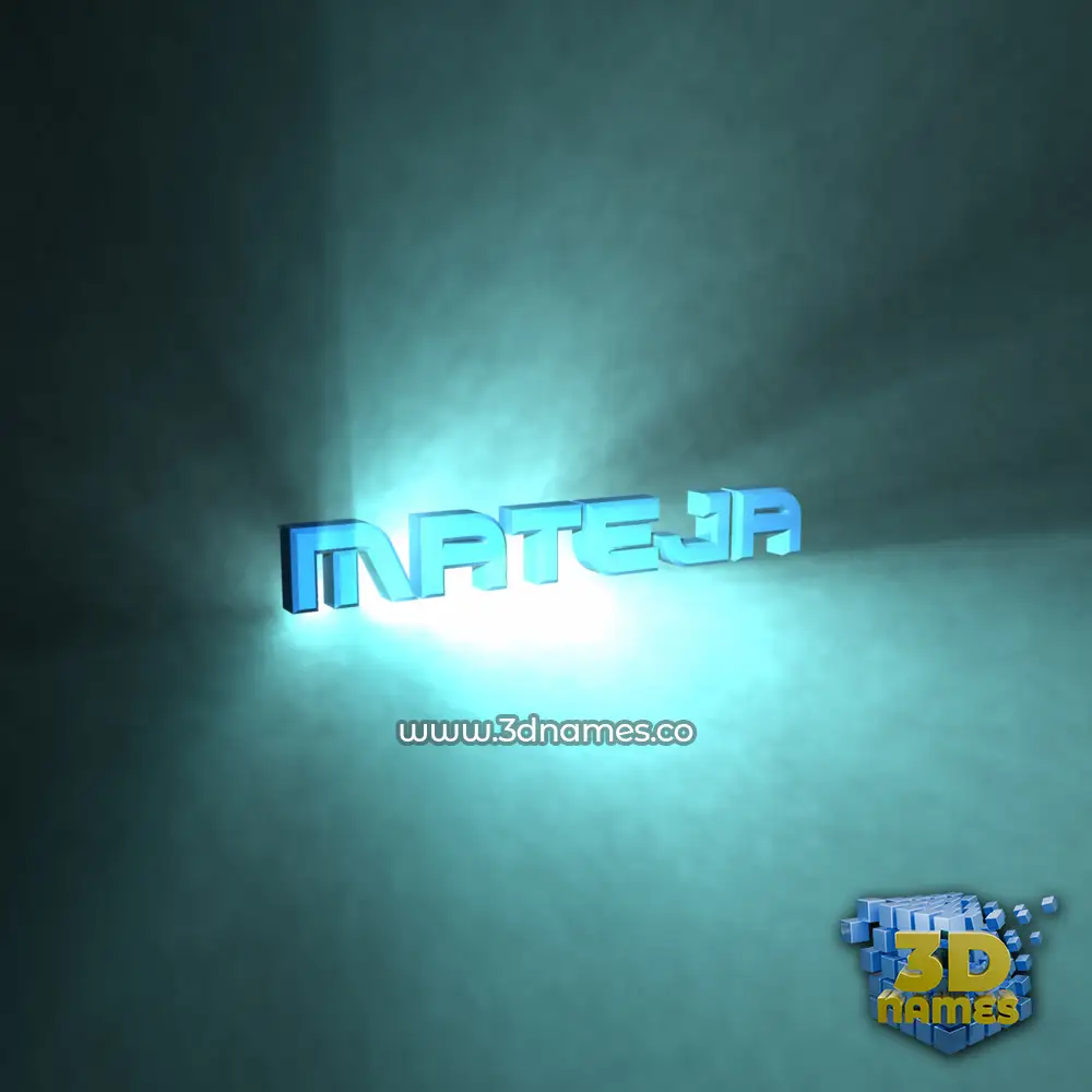 mateja in Light Shine style - 3D name wallpaper