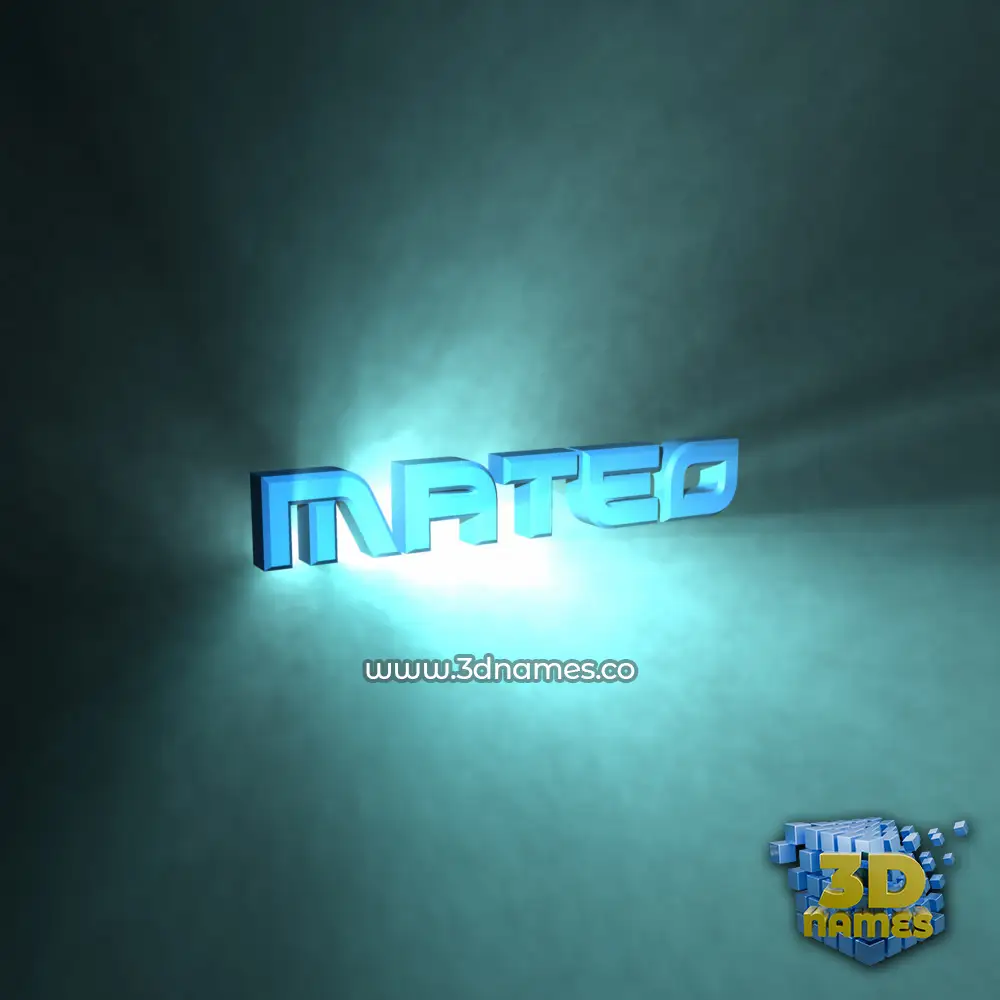 mateo in Light Shine style - 3D name wallpaper