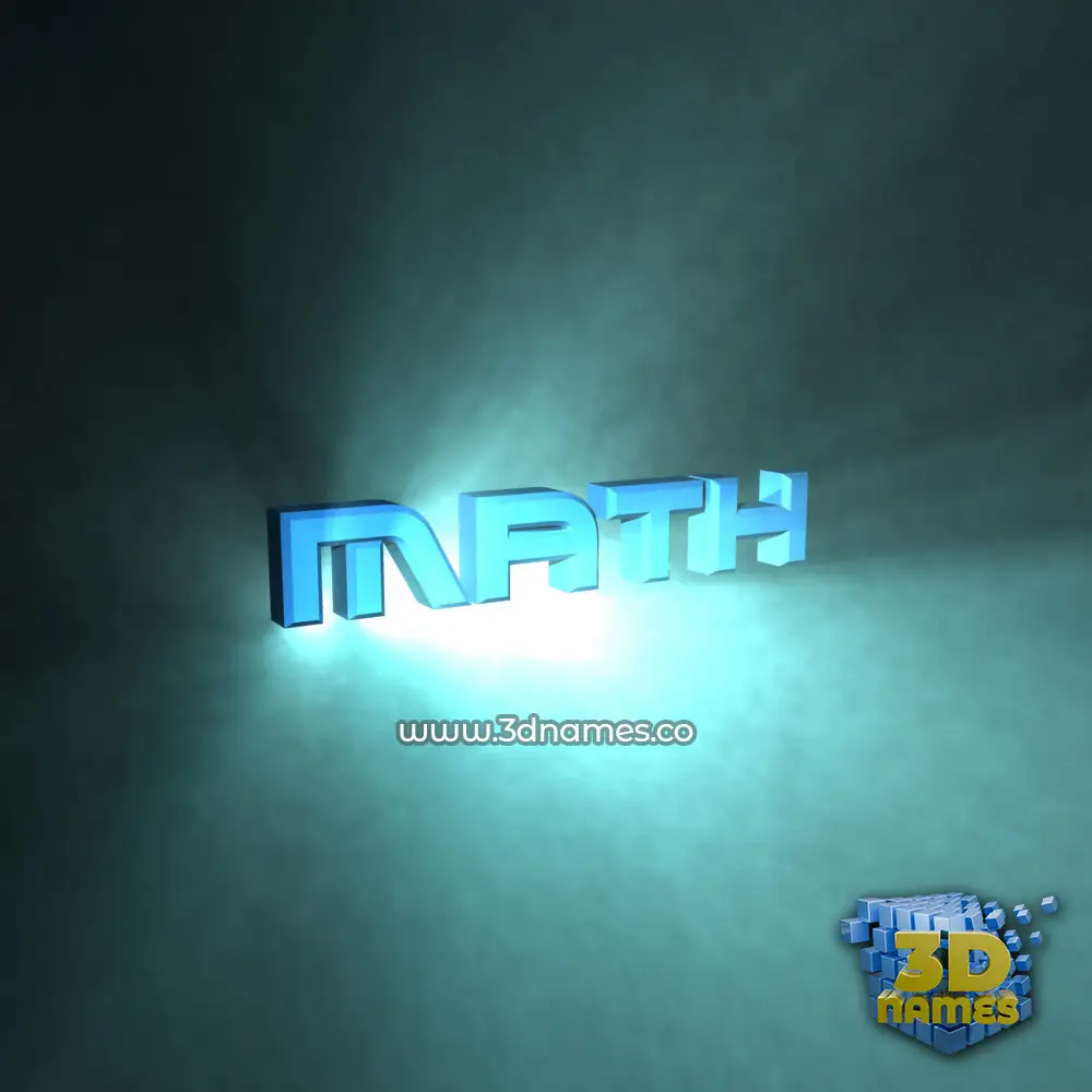 math in Light Shine style - 3D name wallpaper