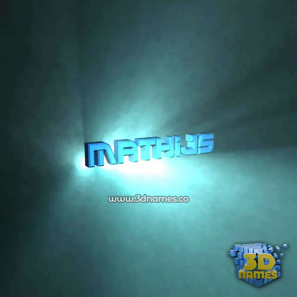 mathijs in Light Shine style - 3D name wallpaper
