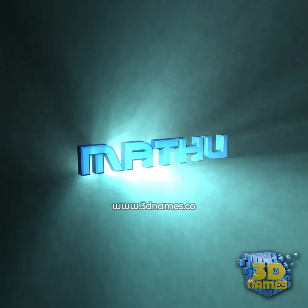 mathu in Light Shine style - 3D name wallpaper