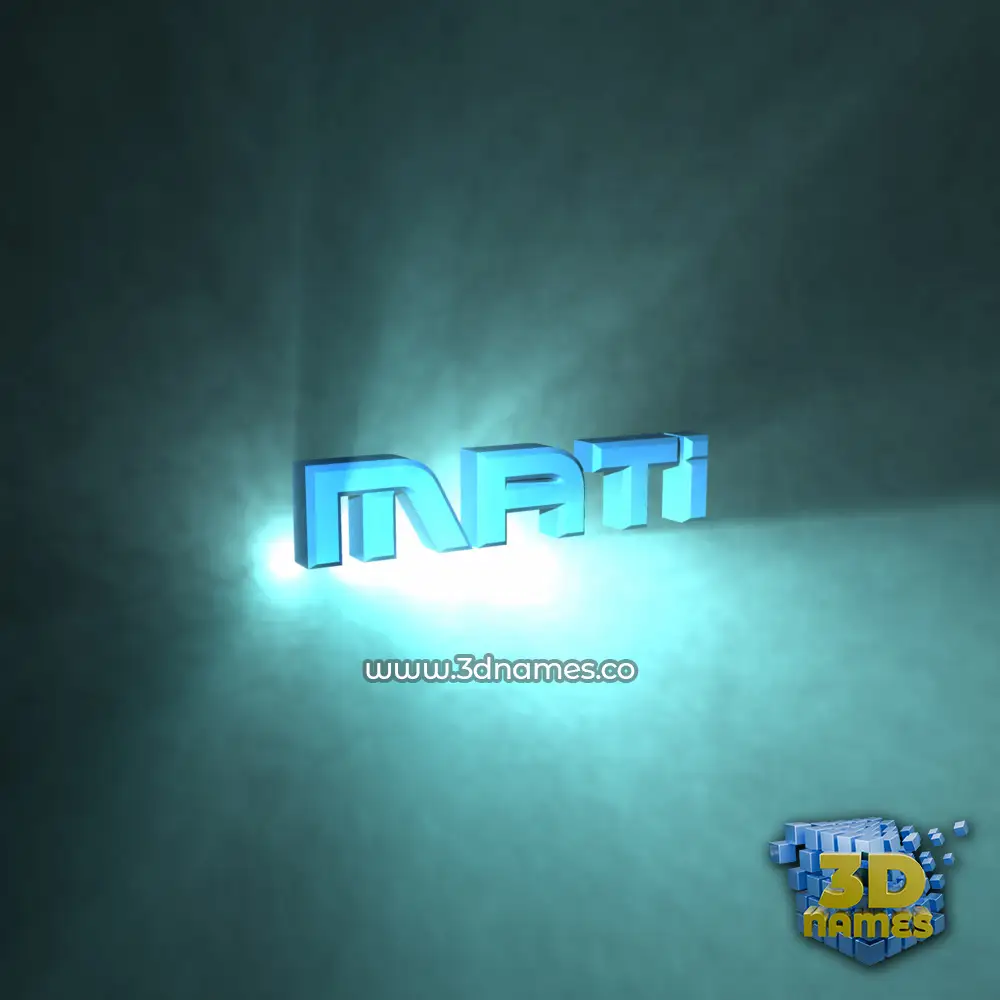 mati in Light Shine style - 3D name wallpaper